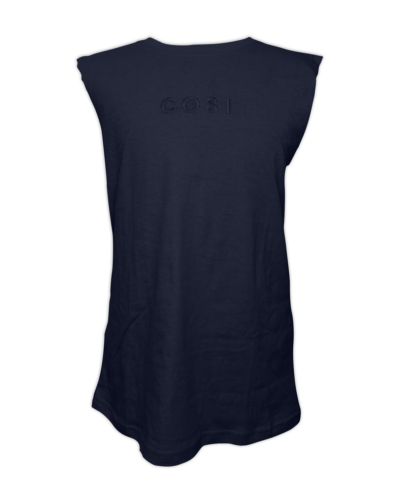 Sleeveless T-Shirt Navy