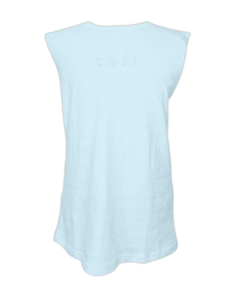 Sleeveless T-Shirt Light Blue