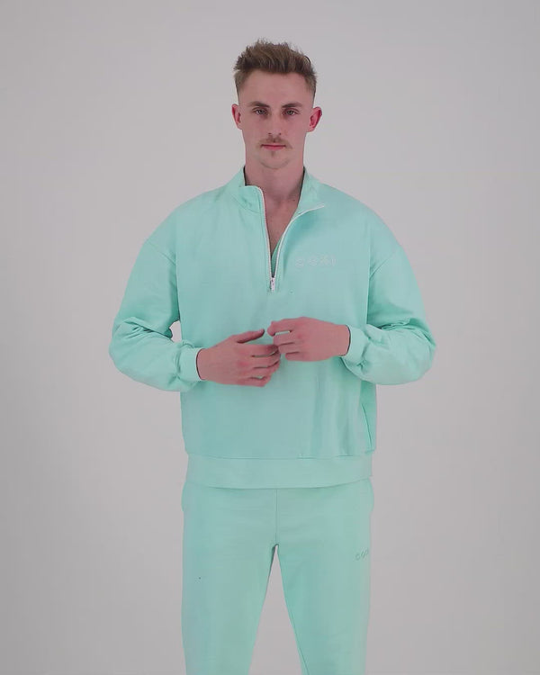 1/4 Zip Sweatshirt Mint