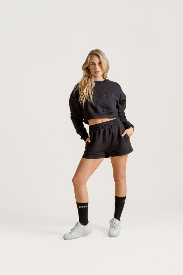 Cropped Sweatshirt Black