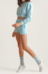 Cropped Sweatshirt Light Blue