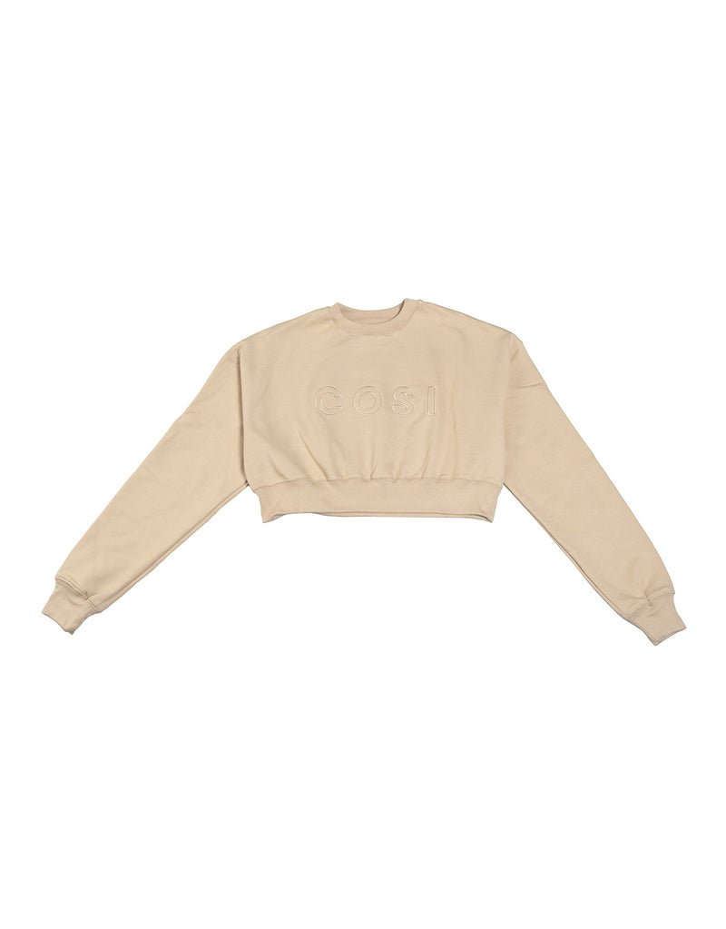 Cropped Sweatshirt Stone