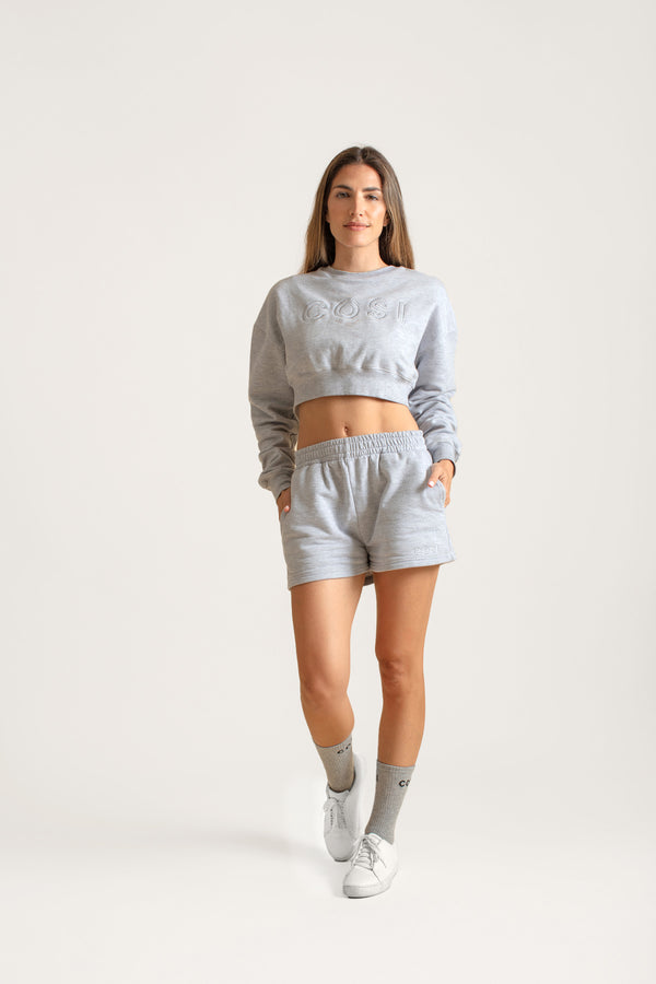 Cropped Sweatshirt Grey