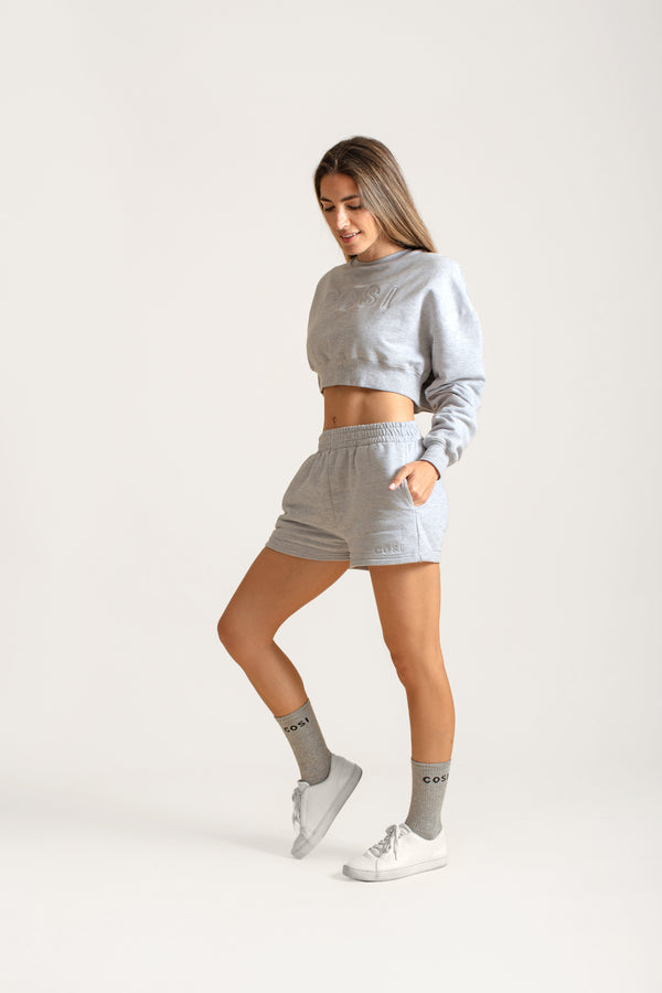 Cropped Sweatshirt Grey