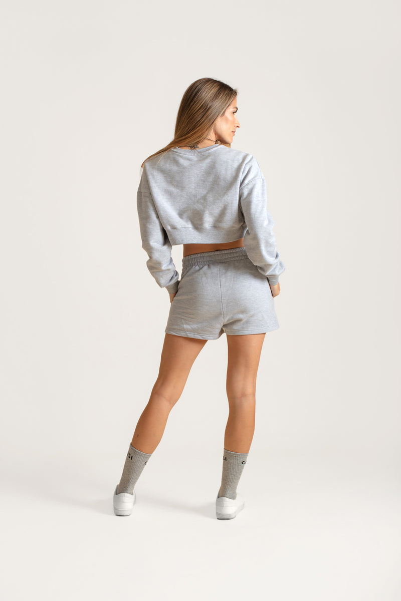 Cropped Sweatshirt Grey