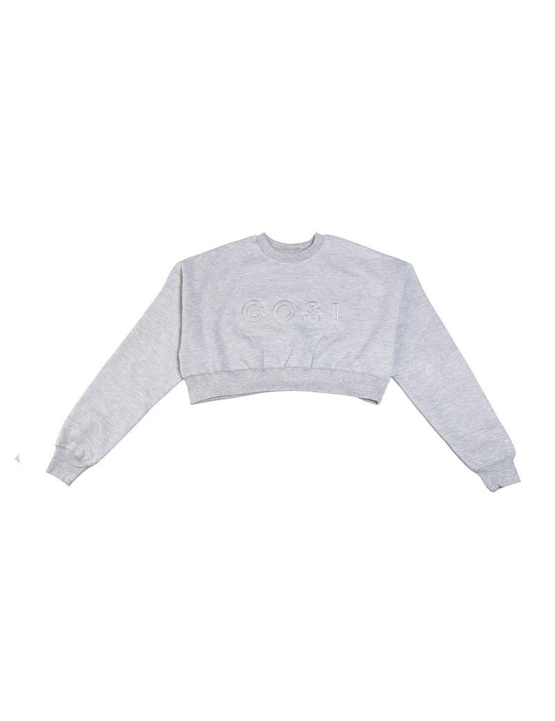 Cropped Sweatshirt Grey