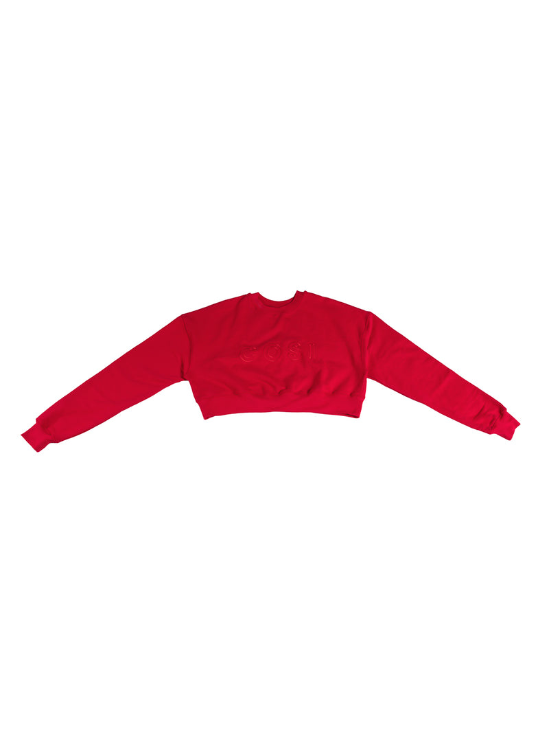 Cropped Sweatshirt Red