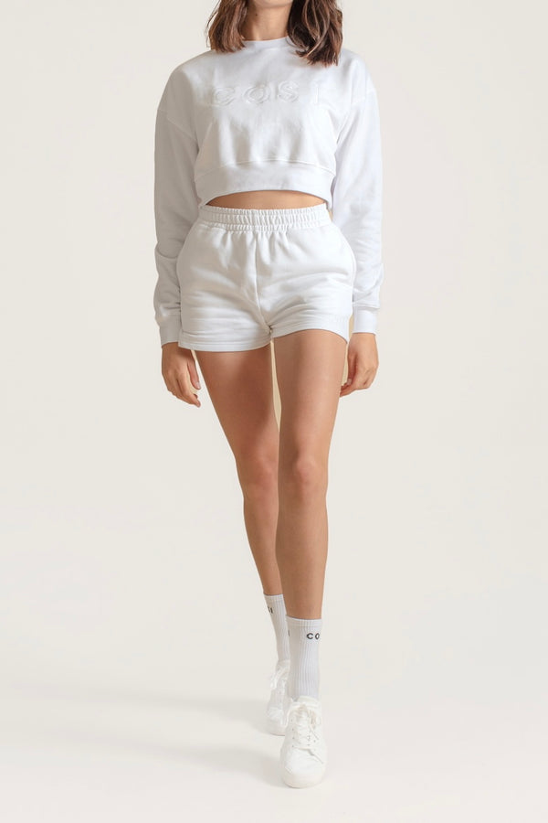 Cropped Sweatshirt White