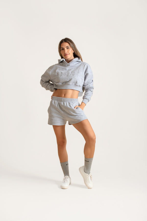 Cropped Hoodie Grey