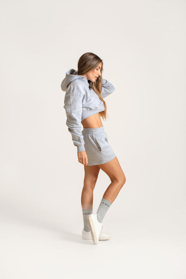 Cropped Hoodie Grey