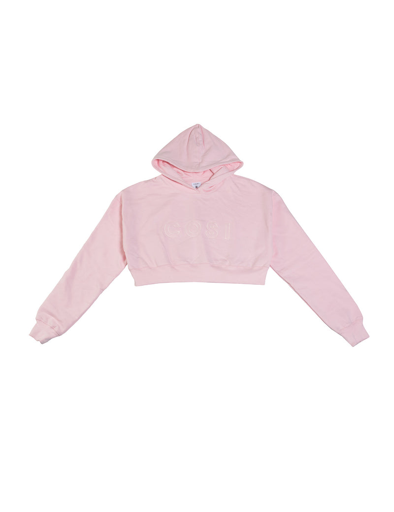 Cropped Hoodie Light Pink