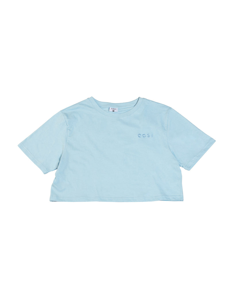 Cropped T-Shirt Light Blue