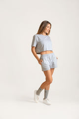 Cropped T-Shirt Grey