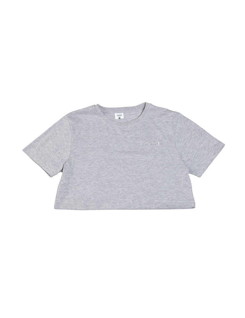 Cropped T-Shirt Grey