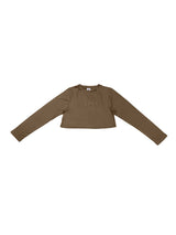 Cropped Long Sleeve T-Shirt Olive