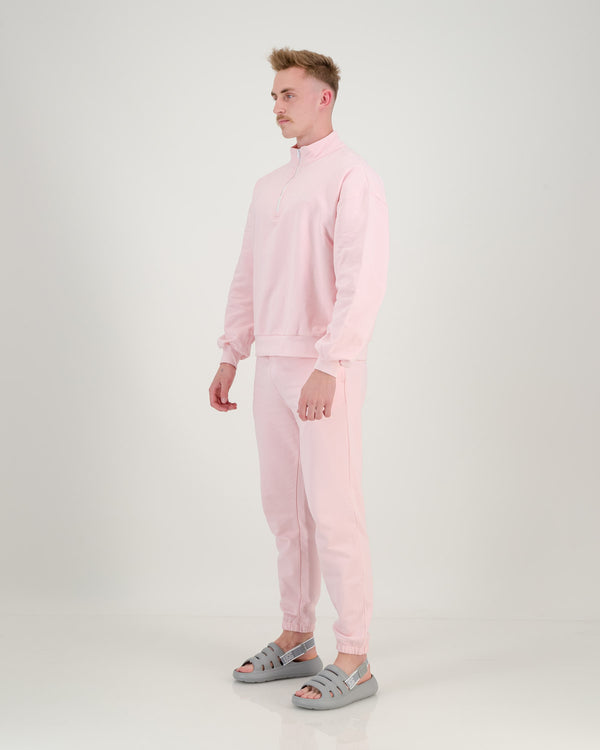 1/4 Zip Sweatshirt Light Pink