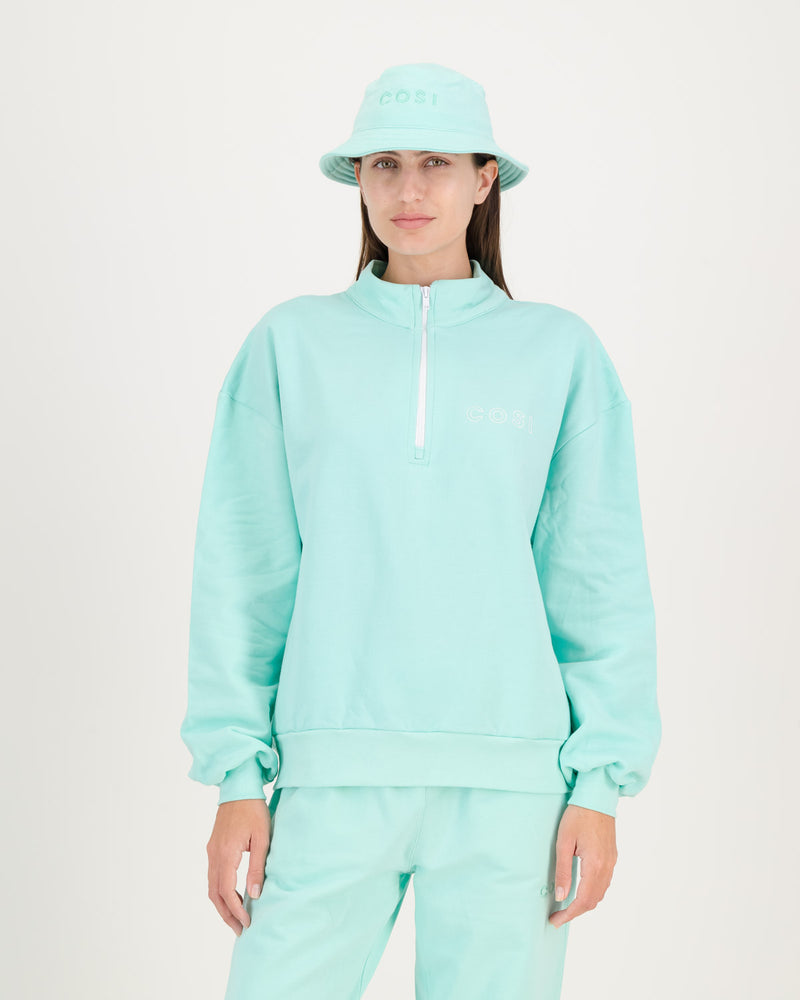 1/4 Zip Sweatshirt Mint