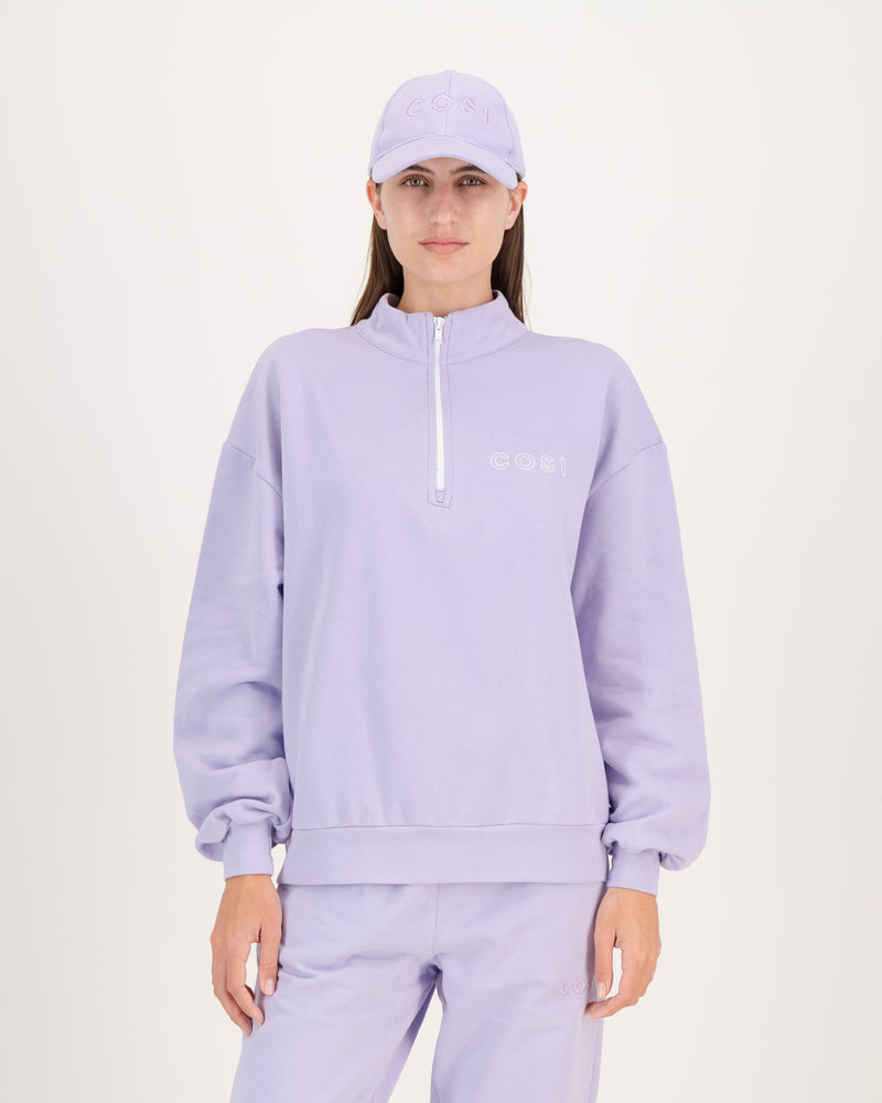 1/4 Zip Sweatshirt Lilac